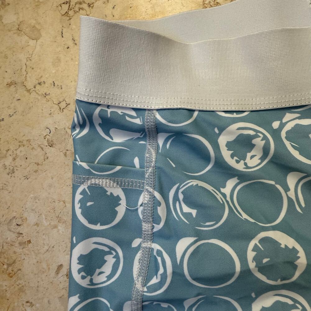 Senita Athletics High Waisted Leggings - Blue & White Pattern - Size S - Picture 4 of 10